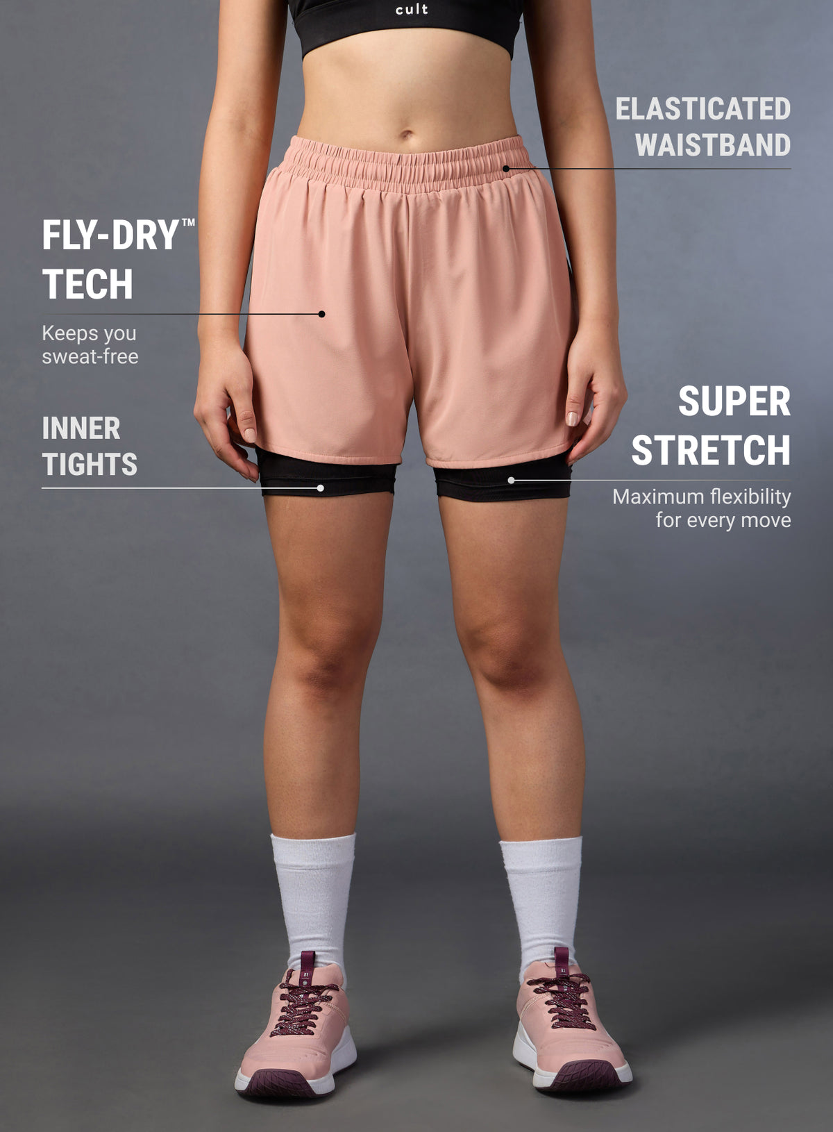 Women's High Spirit Blush Integrated Shorts