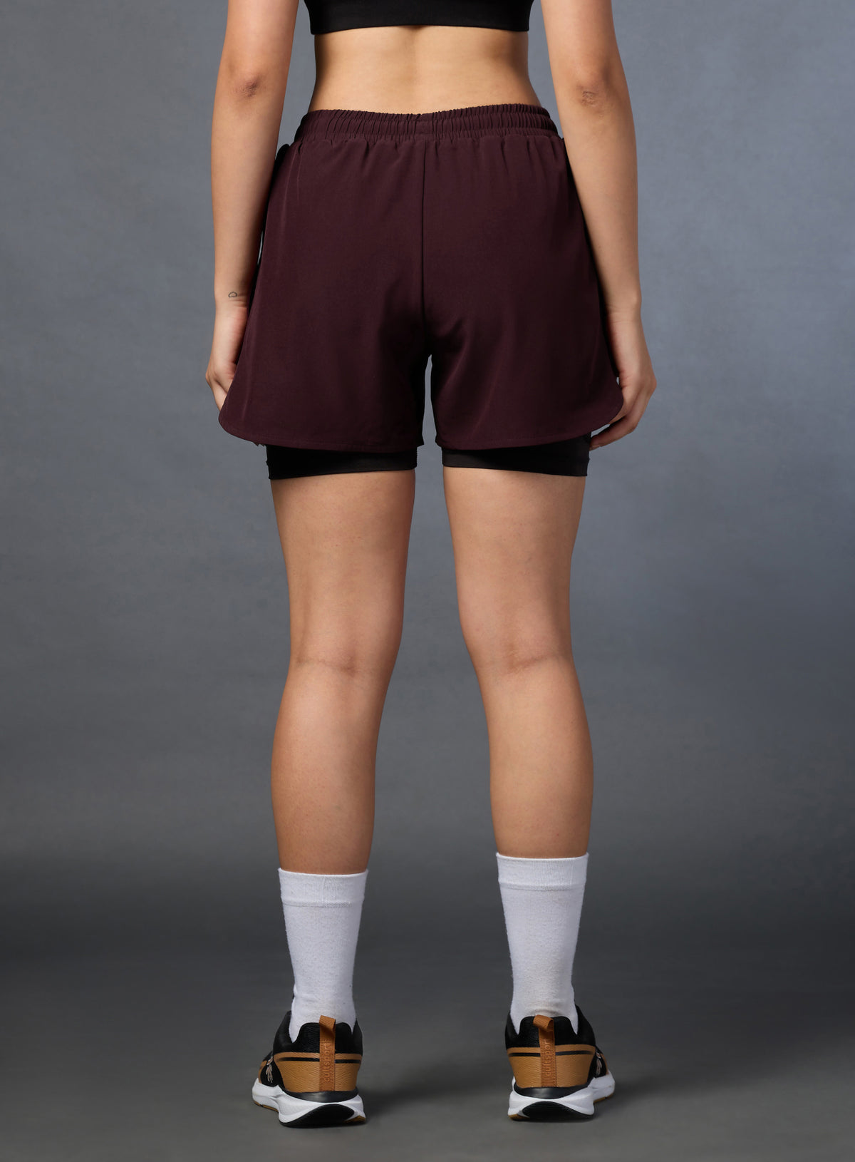 Women's High Spirit Deep Maroon Integrated Shorts