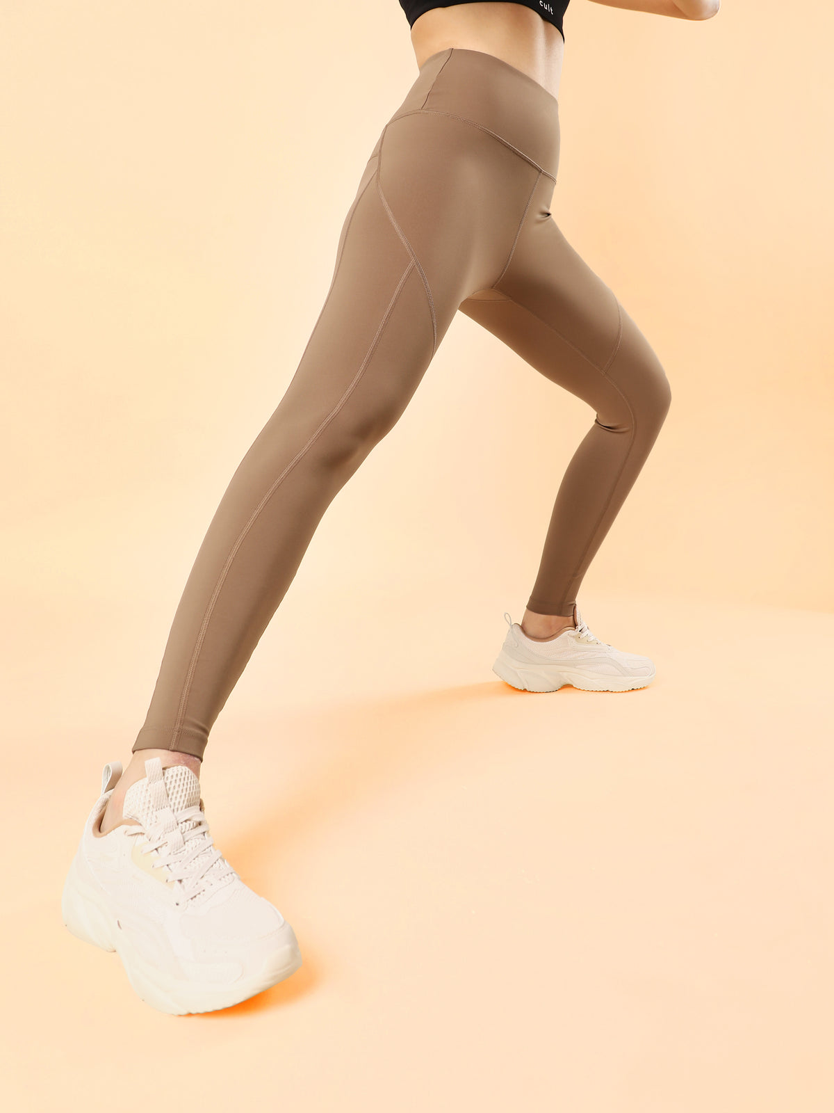 Women's Beige Train In Workout COMFlex Tights