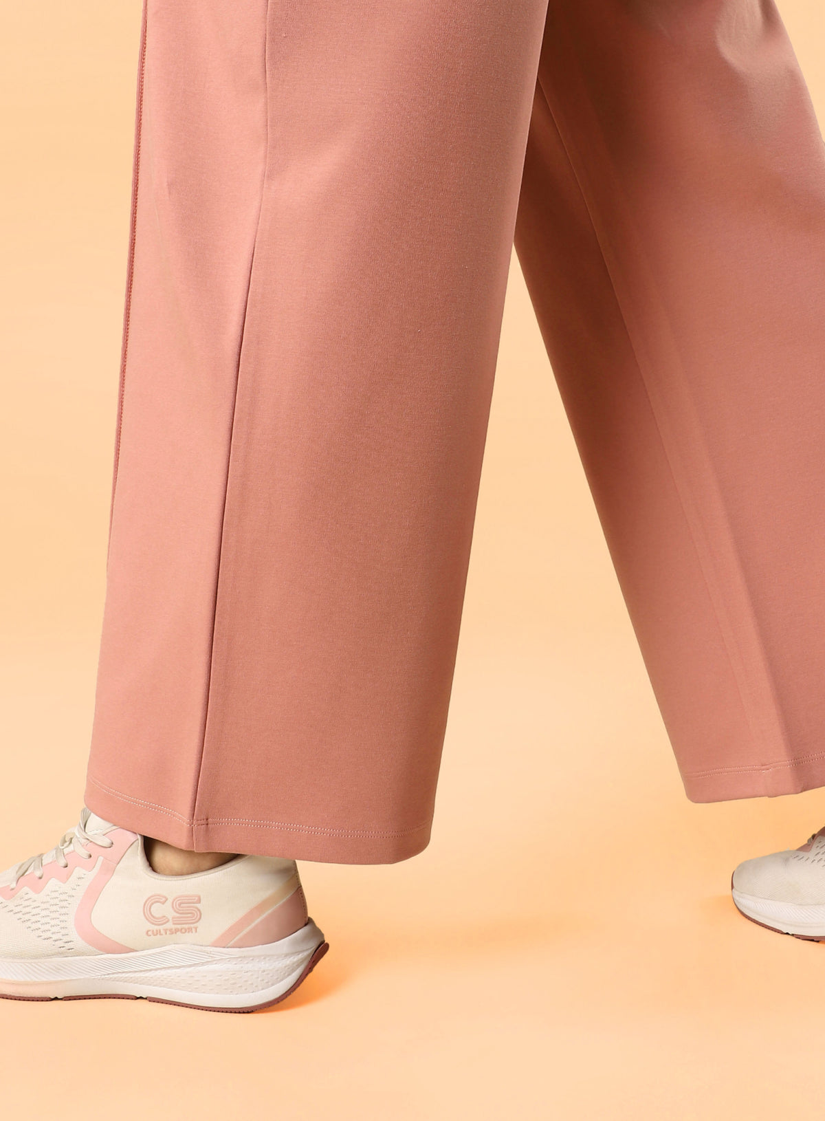 Women's Pink Flex Premium Wide Leg High Waist Pants