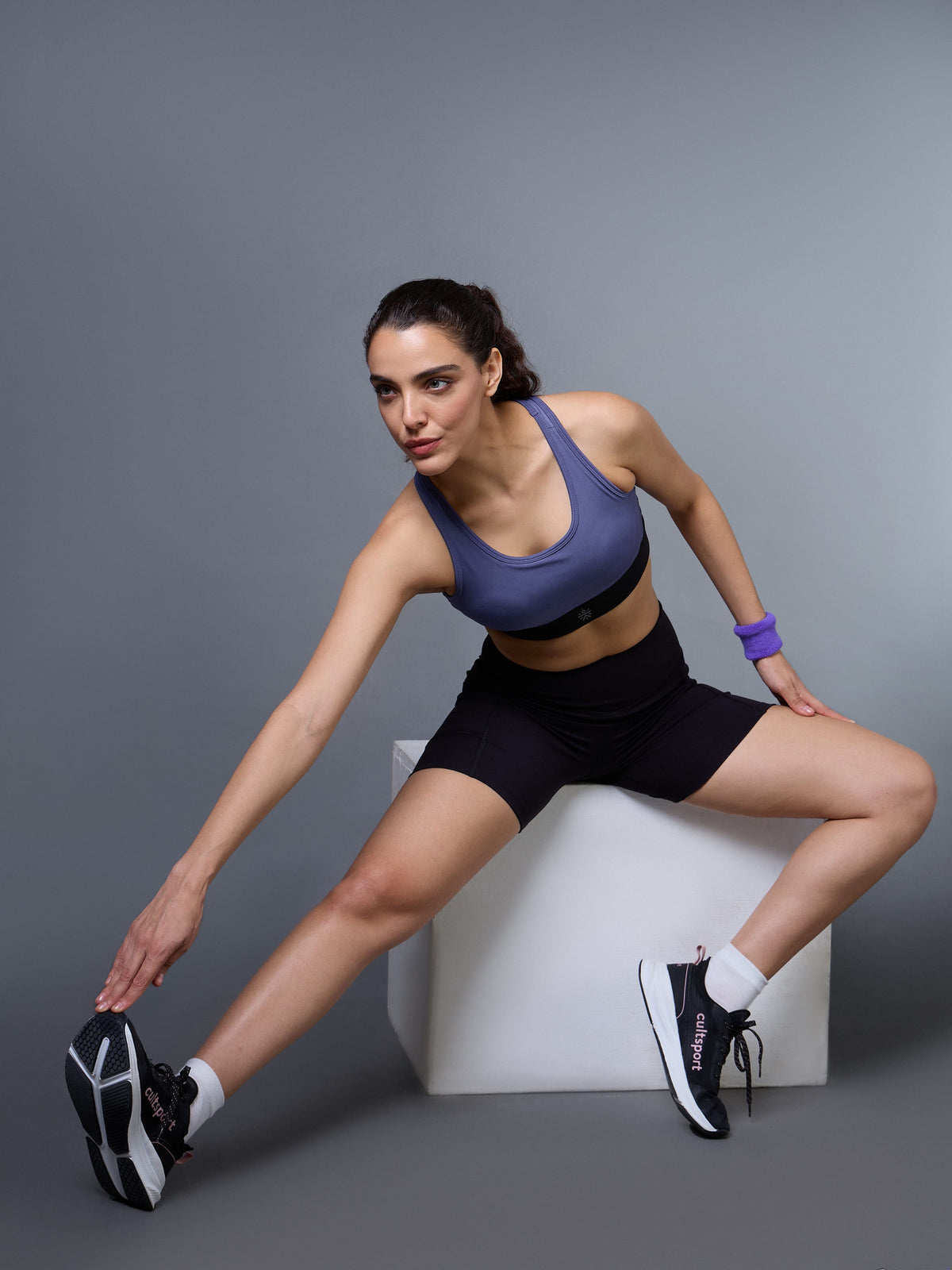 Women's Purple Run Forward High Support Bra