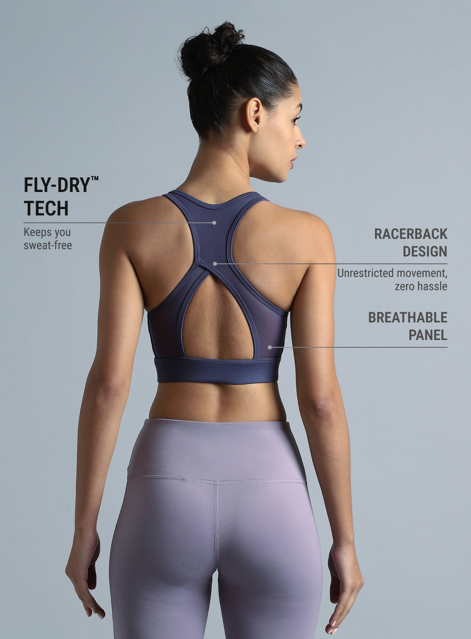 Women's Purple Run Elevate High Support Bra