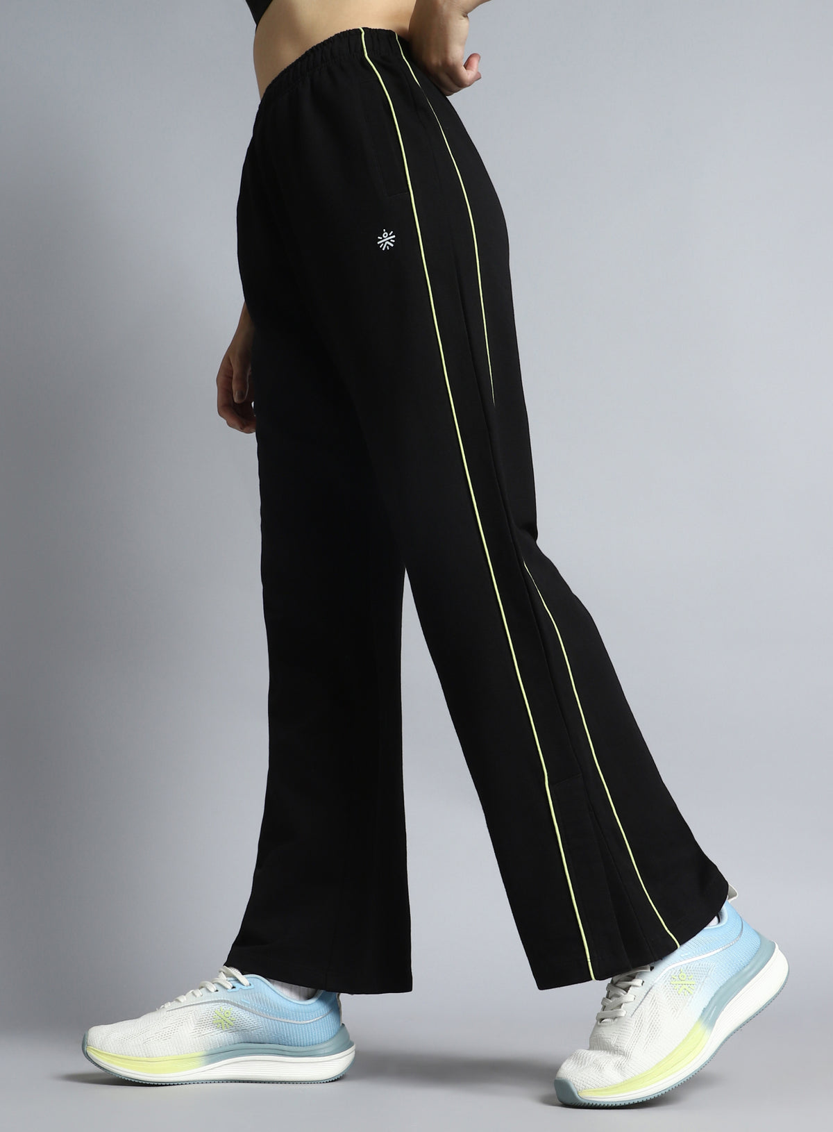 Women's Black Community Straight Trackpants