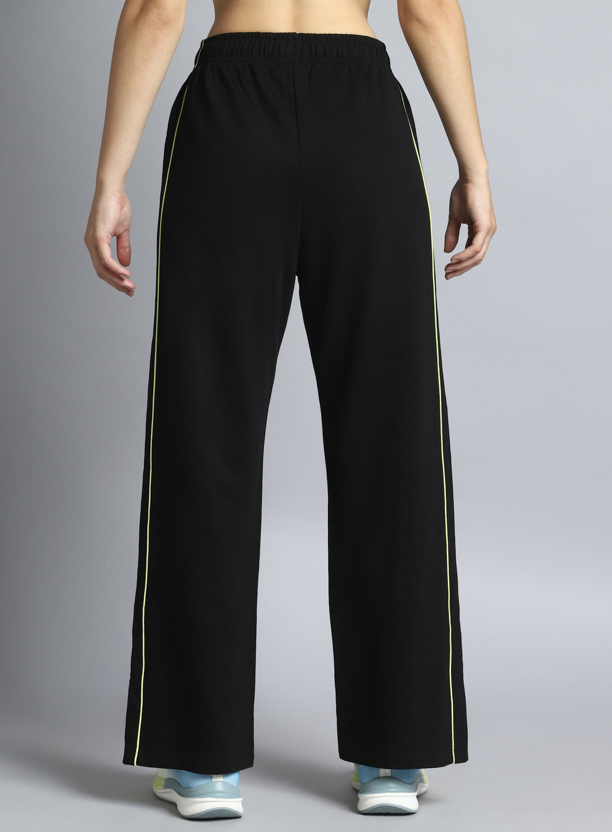Women's Black Community Straight Trackpants