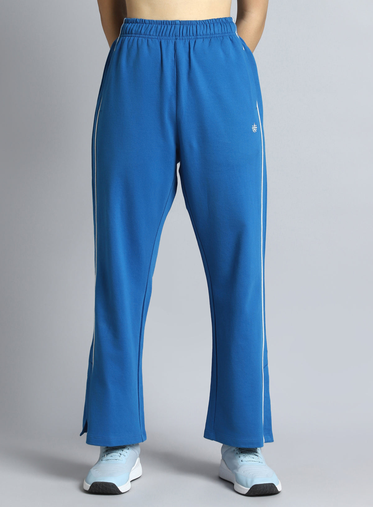Women's Blue Community Straight Trackpants