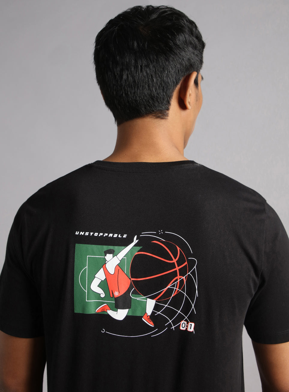 Men's Black In Action Graphic T-shirt
