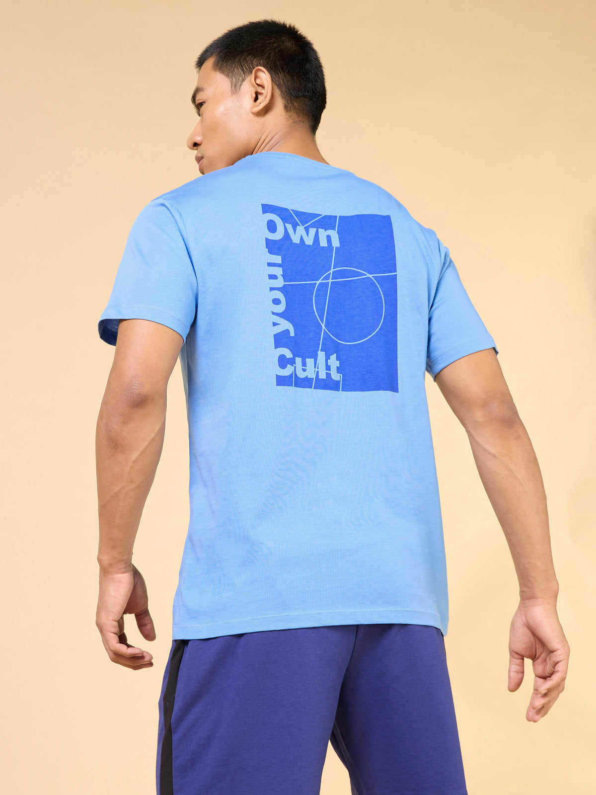 Men's Blue Own Your Cult Graphic T-shirt