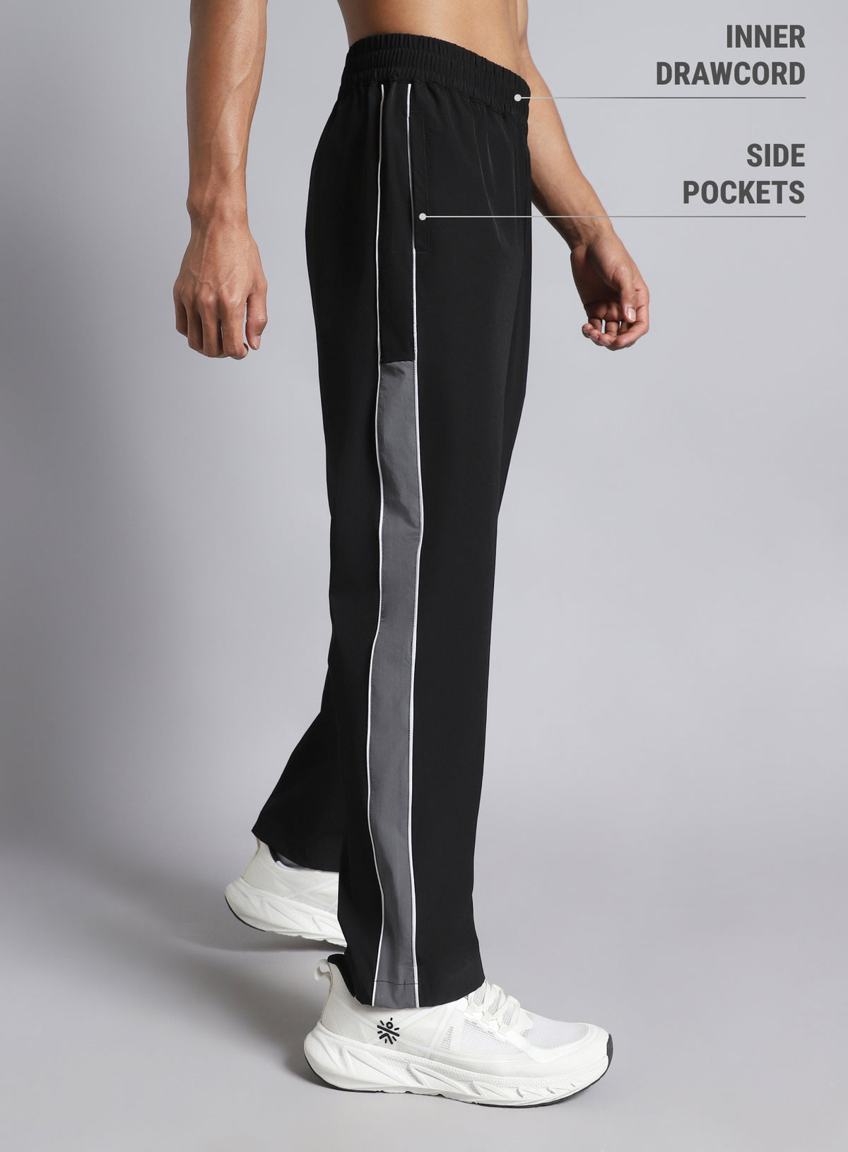 Men's Black Active Day Out Trackpants