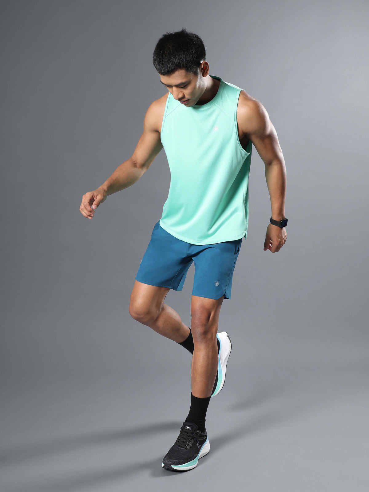 Men's Teal Iconic Runner's Shorts