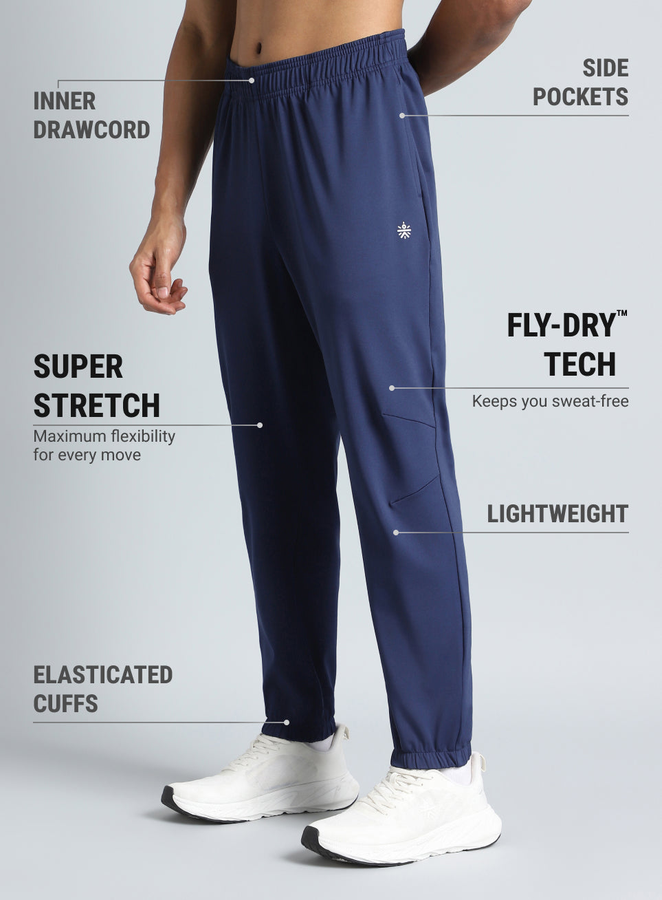 Men's Navy Running Essential Joggers