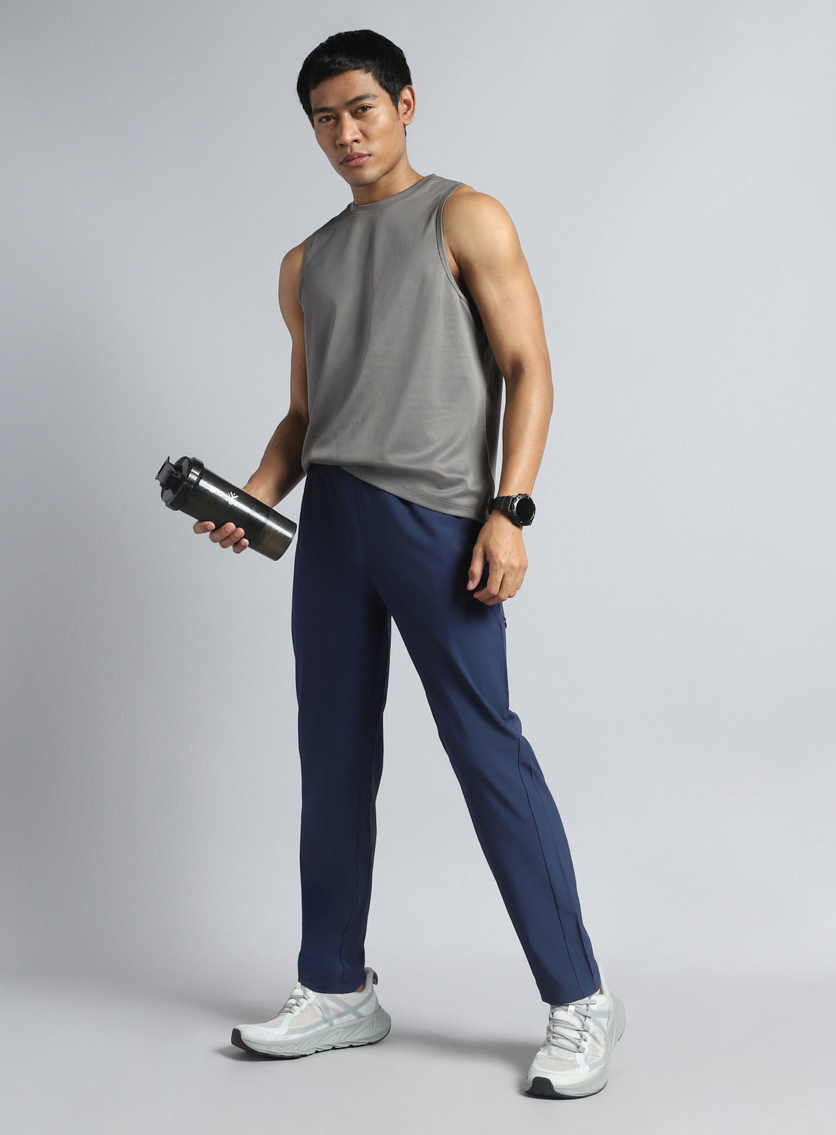 Men's Navy Run Elevate Trackpants