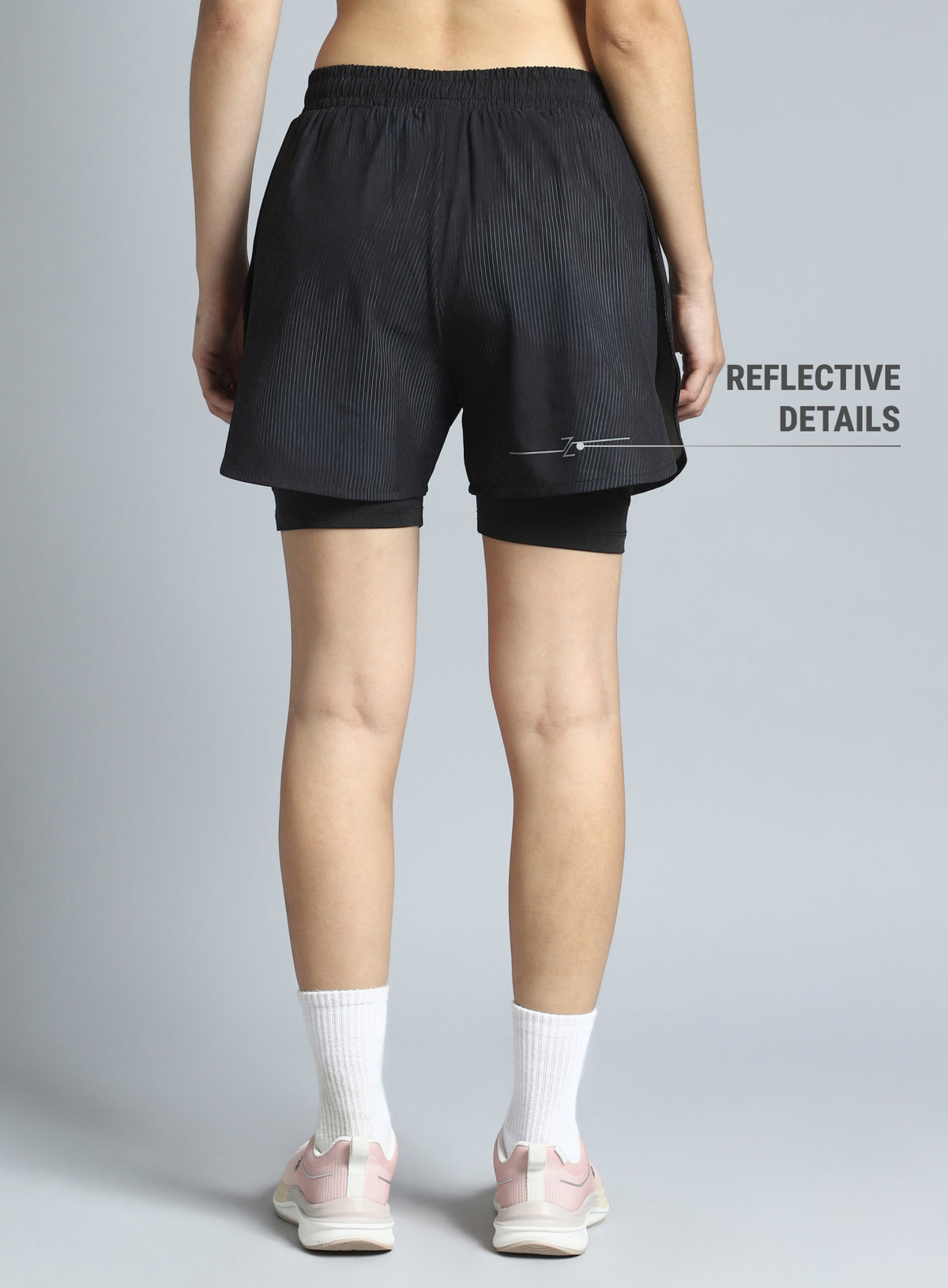 Women's Black Urban Camo Run Built-in Shorts