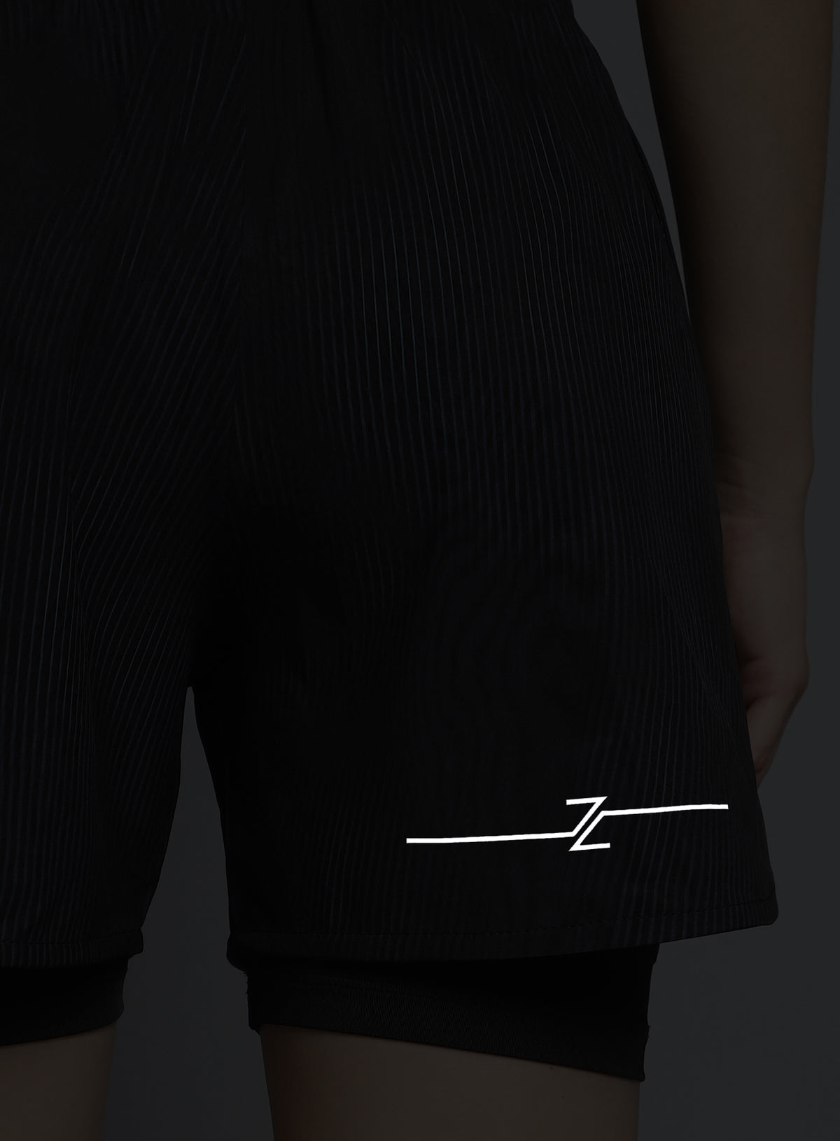 Women's Black Urban Camo Run Built-in Shorts