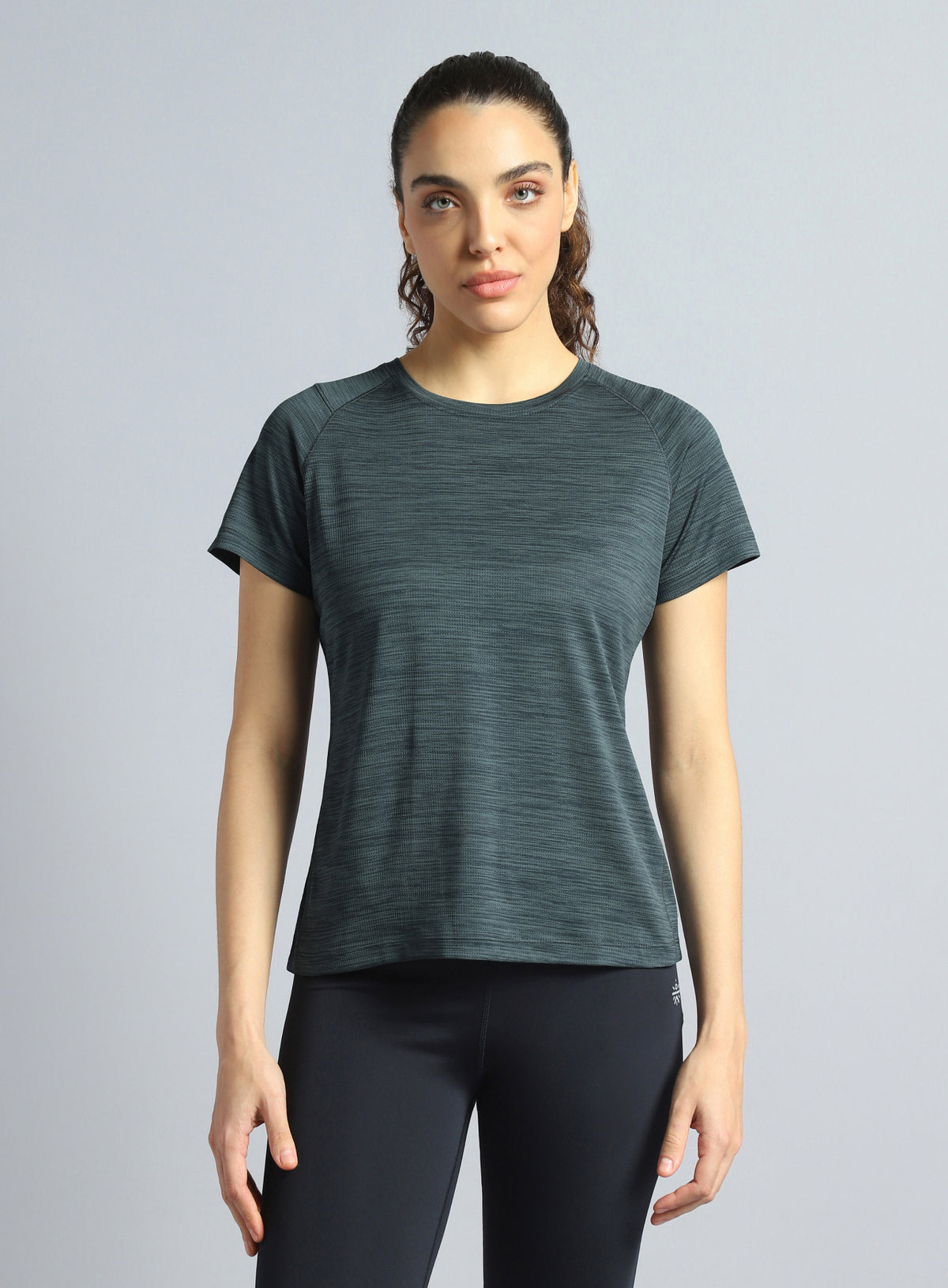 Women's Dark Grey Training Elevate Sculpt T-shirt