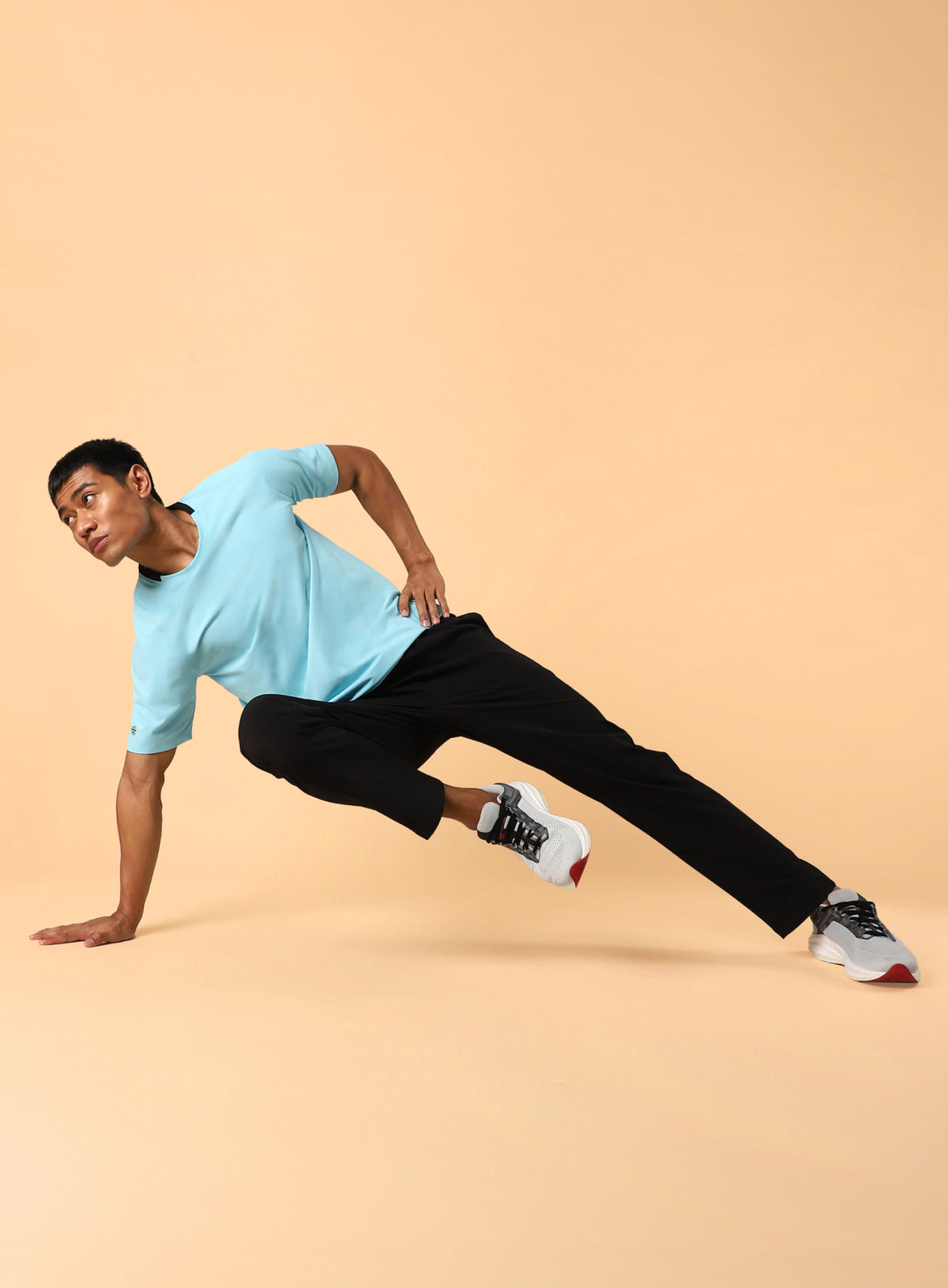 Men's Black Training Sculpted Trackpants