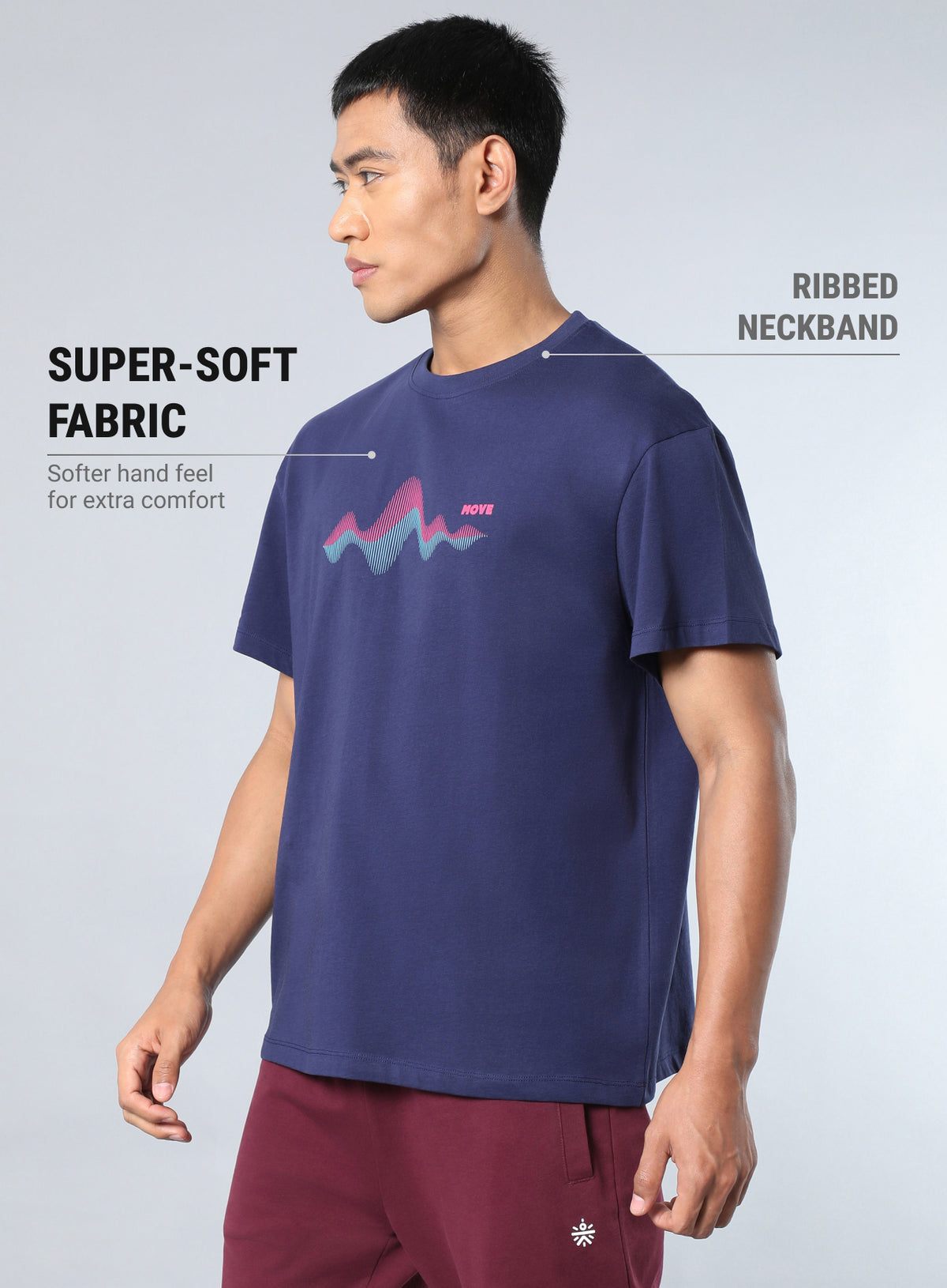 Men's Navy Move to the Beat Relaxed fit T-shirt