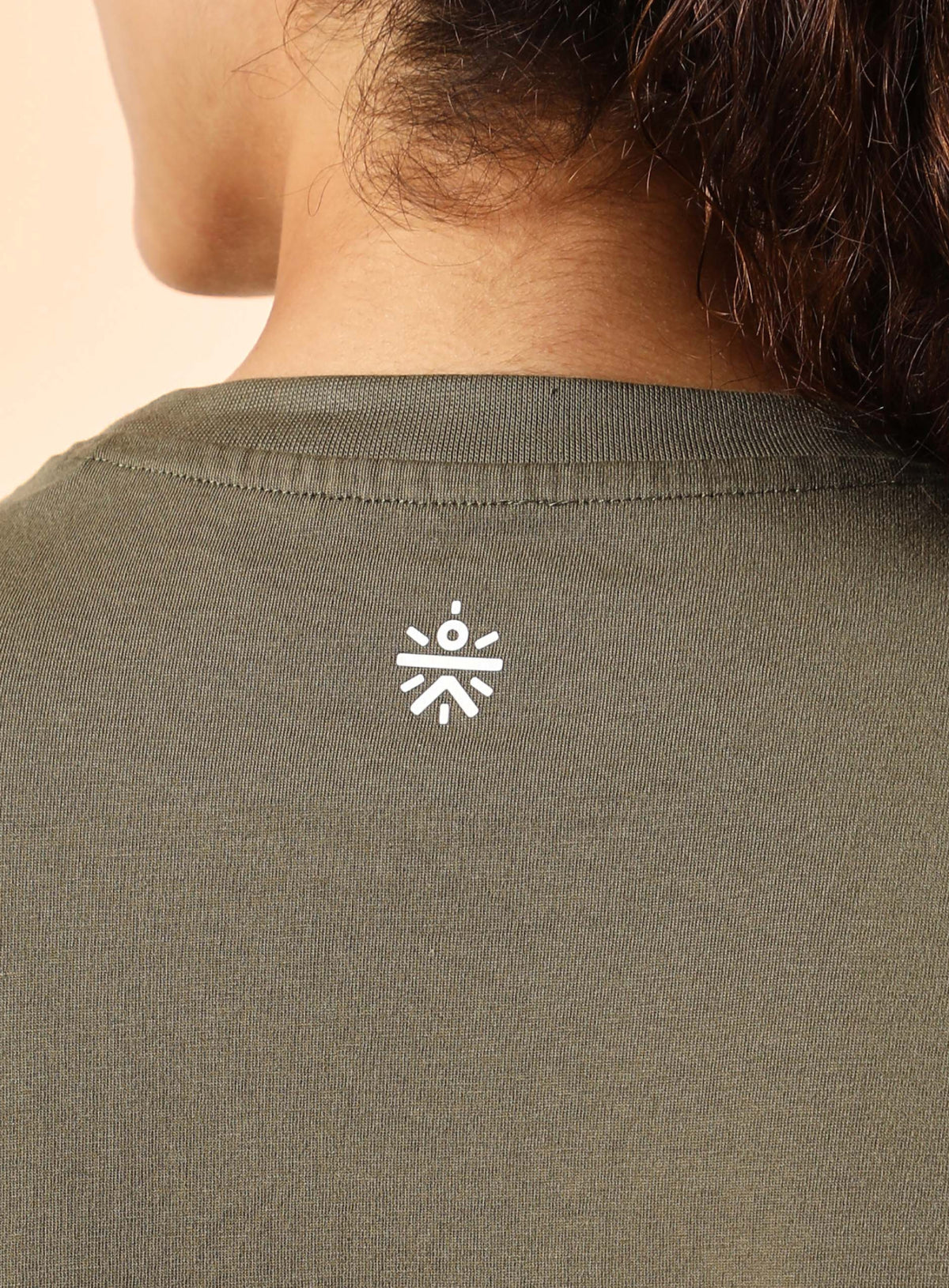 Women's Olive Pause and Align Printed T-shirt