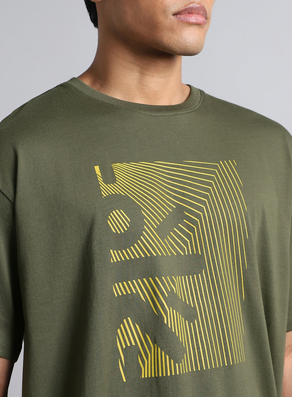 Men's Olive Cult Branding Graphic T-shirt