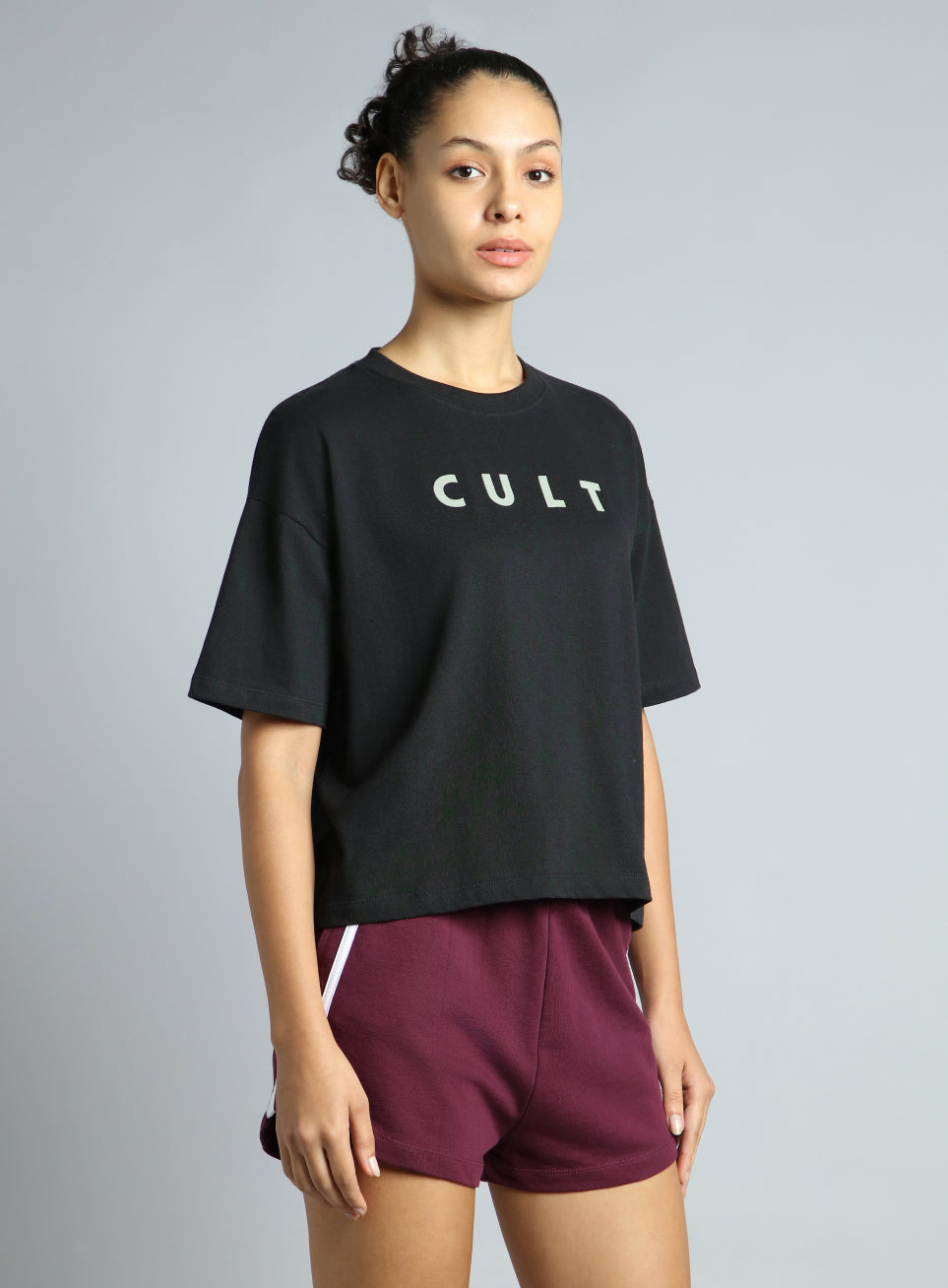 Women's Black Tonal Branding Graphic T-shirt