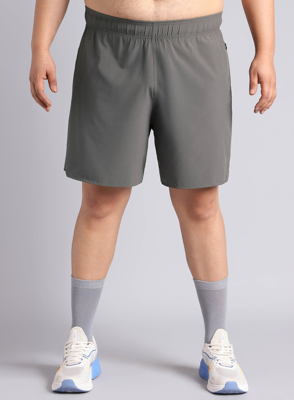 Men's Dark Grey Runner's Essential Plus Size Shorts
