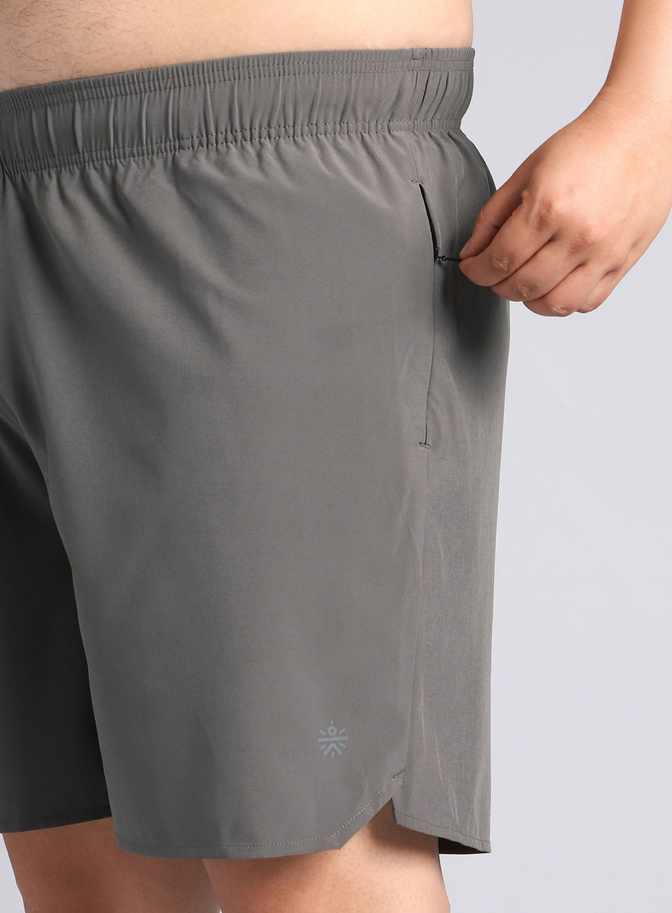 Men's Dark Grey Runner's Essential Plus Size Shorts
