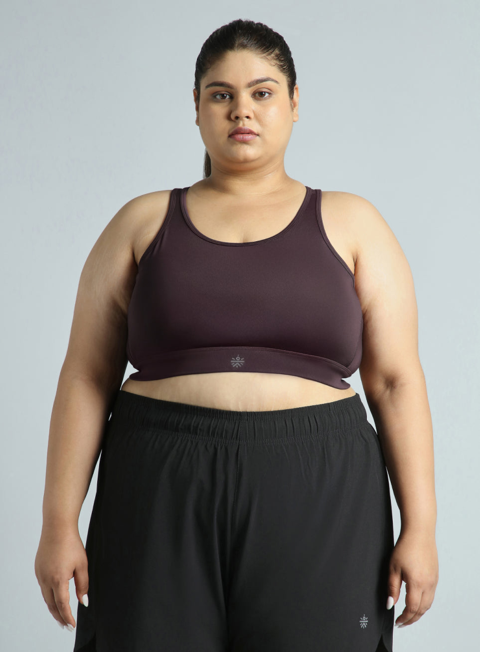 Women's Plum Racer Back Hook Running High Support Plus Size Sports Bra
