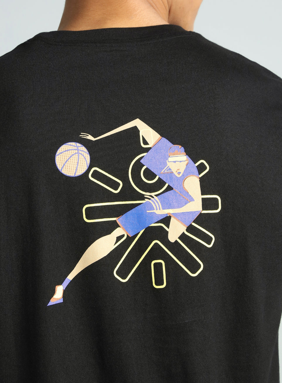 Men's Black Play Basketball Graphic T-shirt