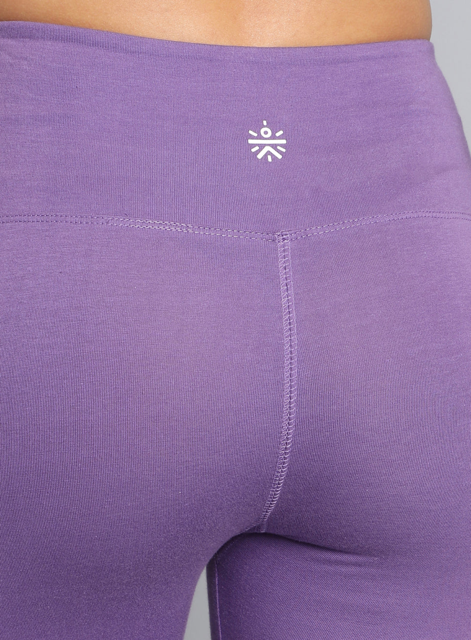 Women's Purple Yoga Flow Cotton Cropped Tights