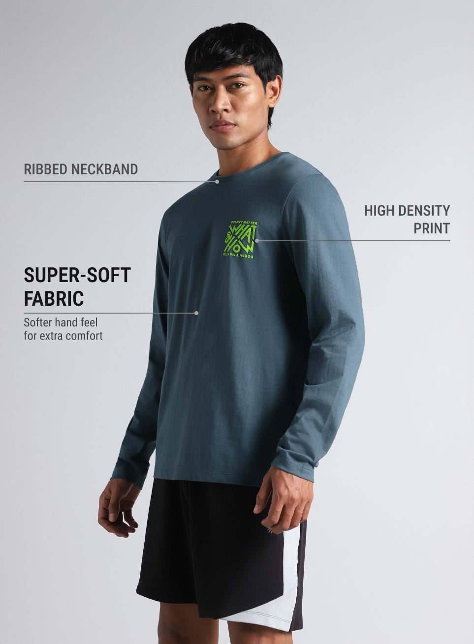 Men's Navy Cult Graphic Full Sleeve T-shirt