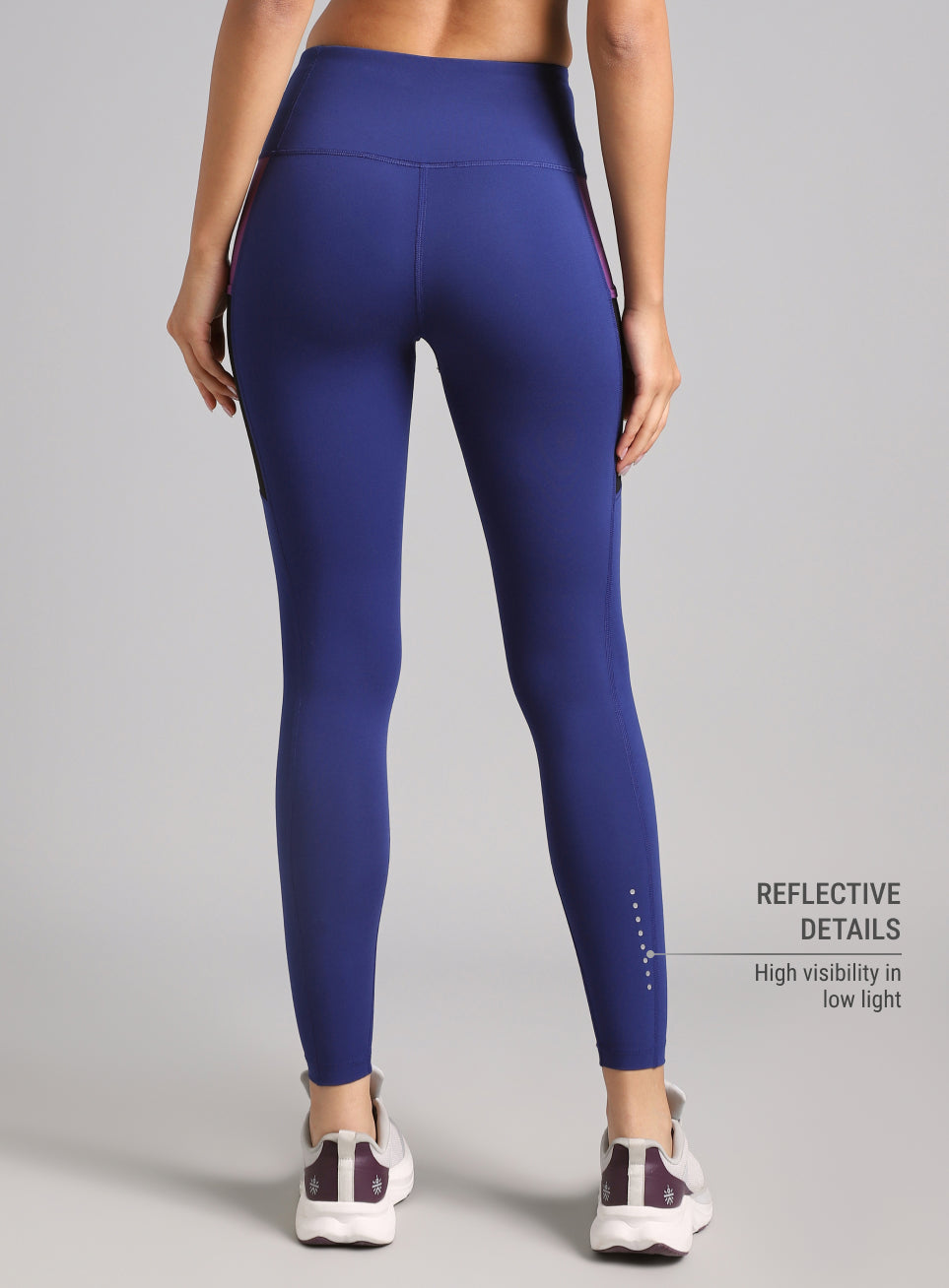 Women's Blue AbsoluteFit Neon Pop Leggings with Side Pockets