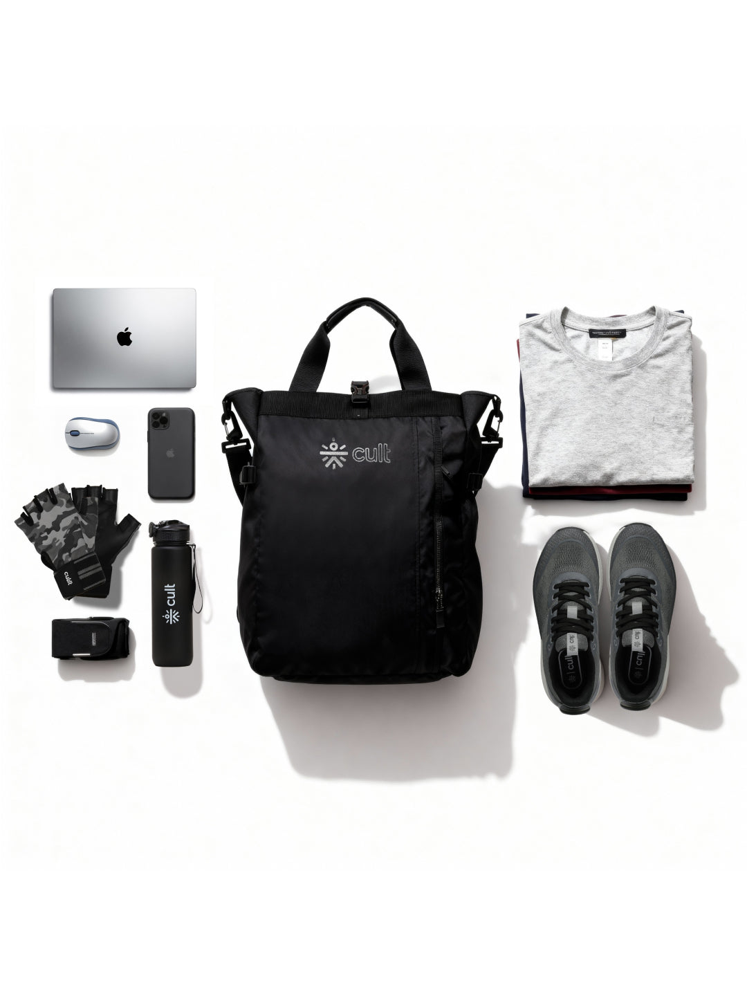 Work to Play Laptop Backpack 35L - Water-Repellent, Multi-Functional Bag with Trolley Sleeve With Shoe Bag - Black