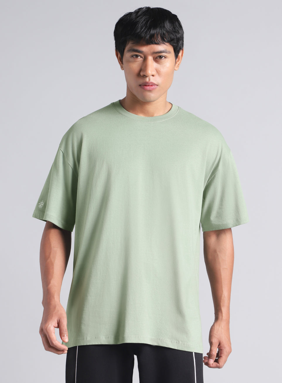 Men's Olive Oversized Graphic T-shirt