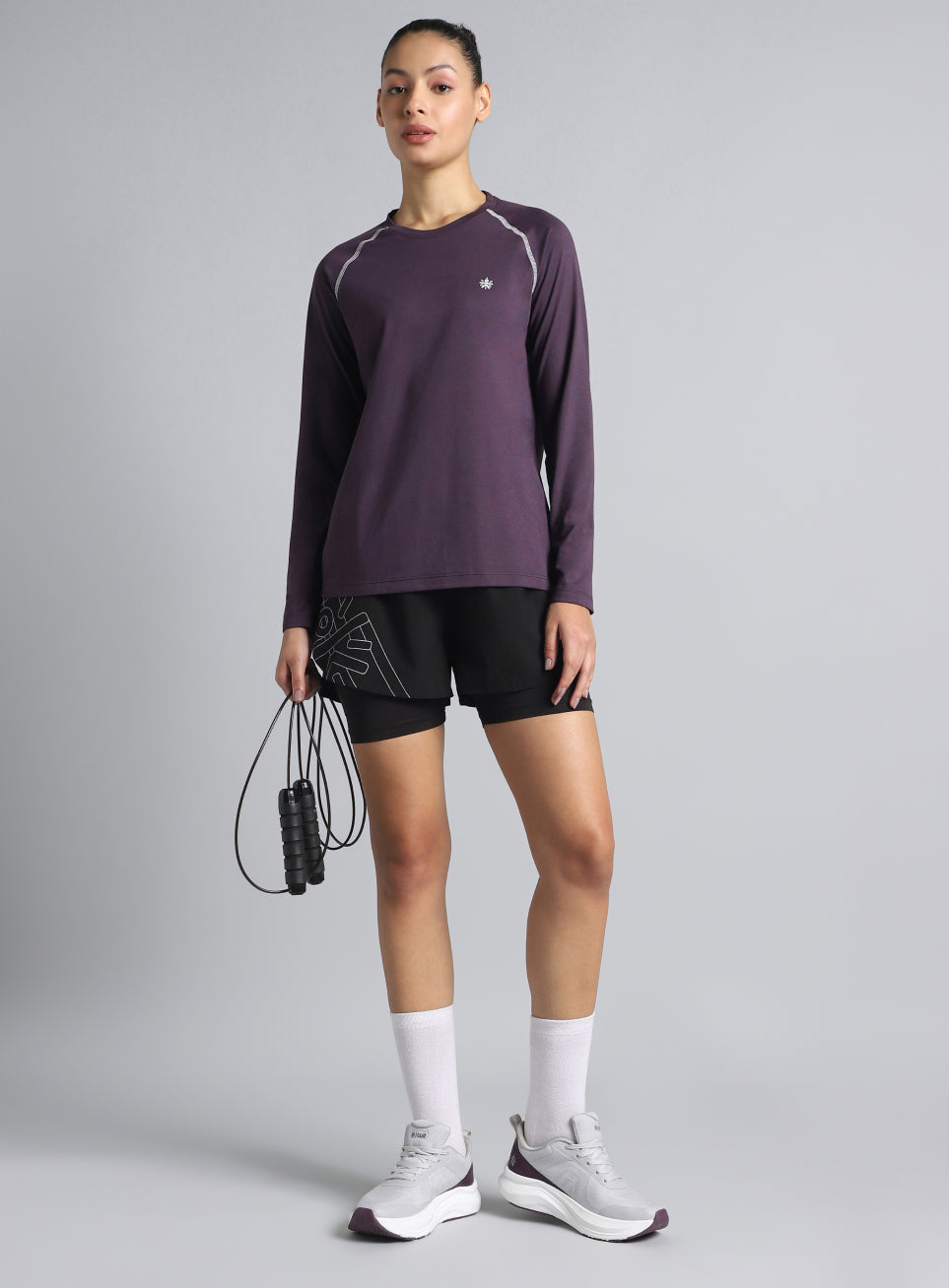 Women's Purple Active Day COMFORtech Full Sleeve T-Shirt