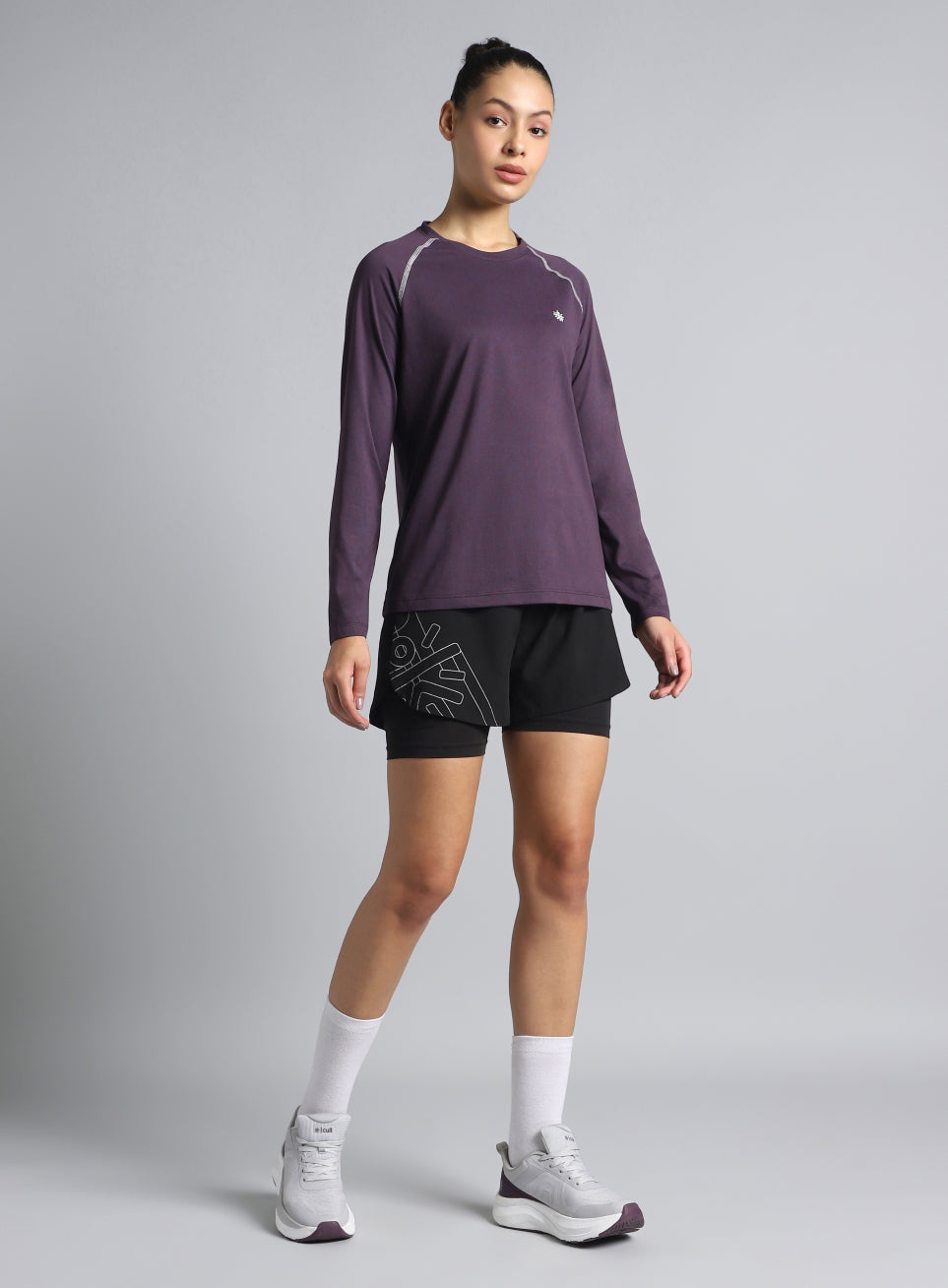 Women's Purple Active Day COMFORtech Full Sleeve T-Shirt