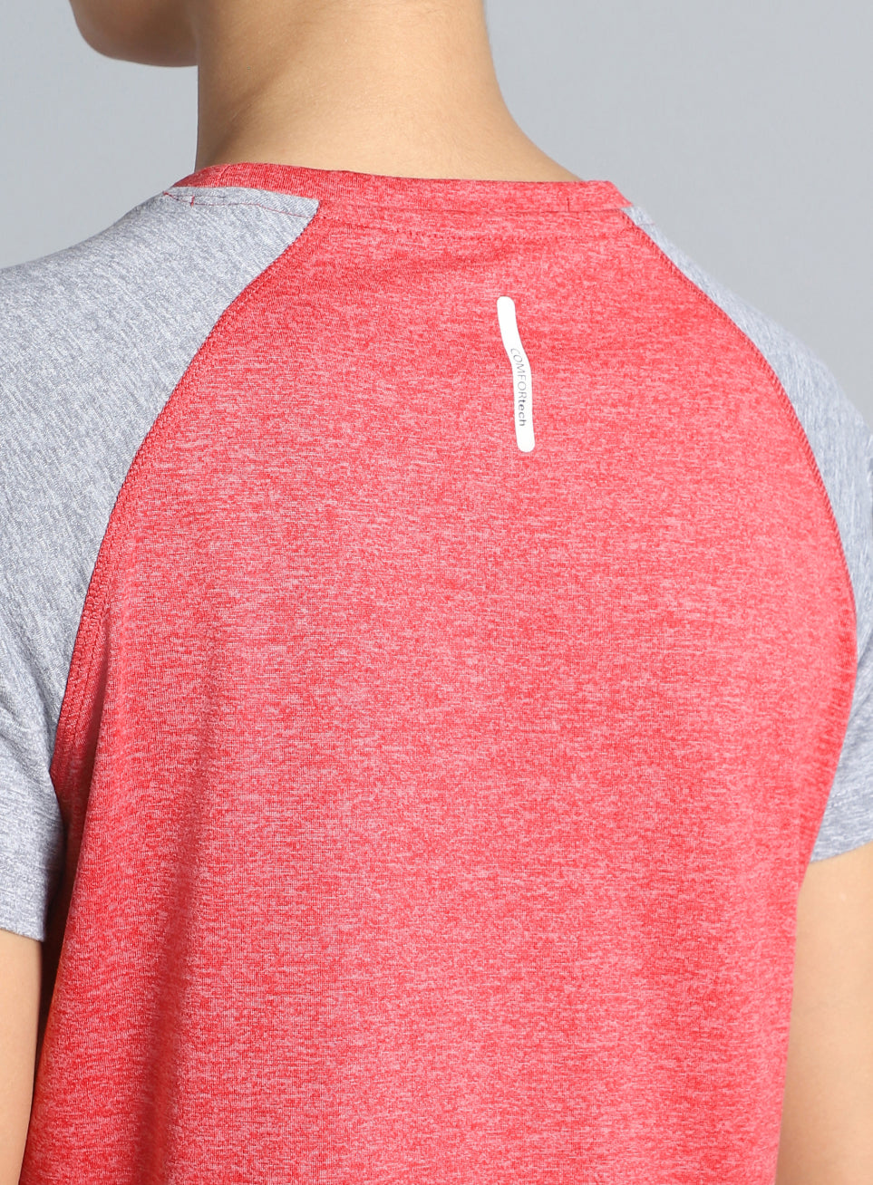 Women's Red Active COMFORtechColorblock T-shirt