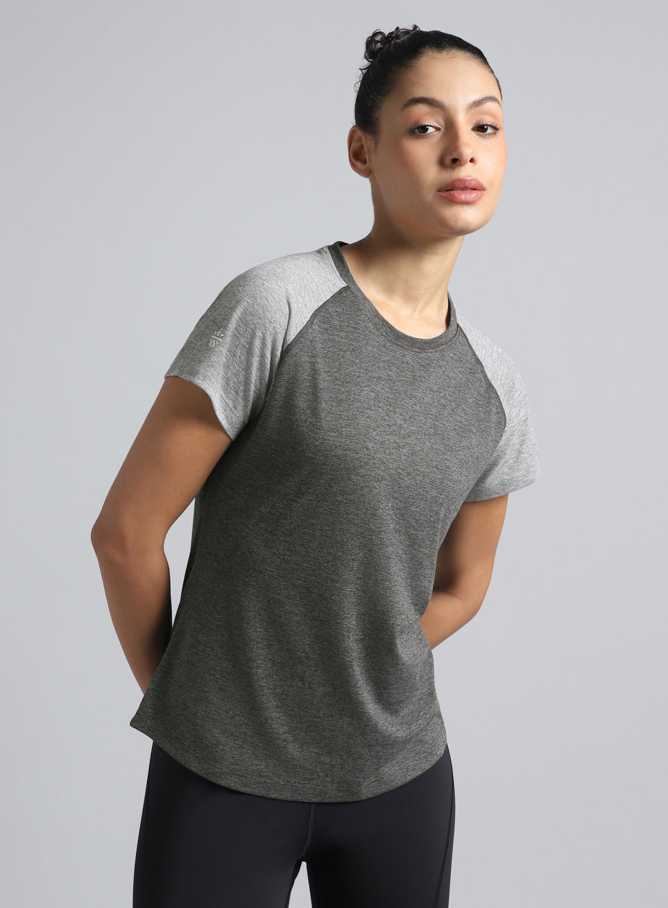 Women's Grey Active COMFORtech Colorblock T-shirt