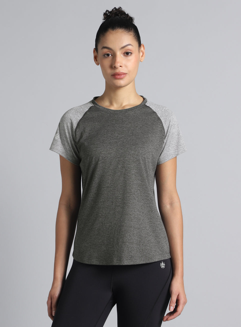 Women's Grey Active COMFORtech Colorblock T-shirt