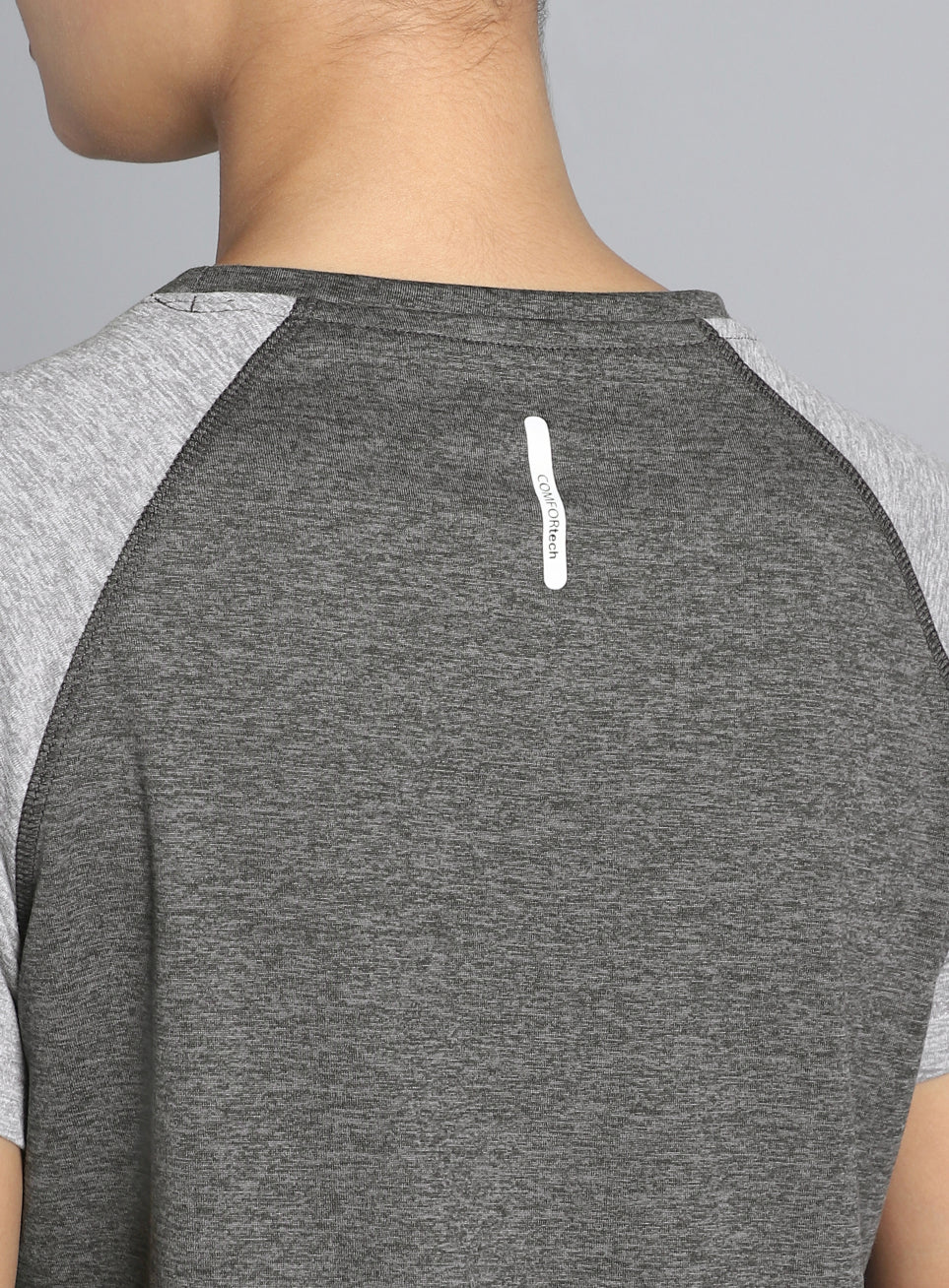Women's Grey Active COMFORtech Colorblock T-shirt