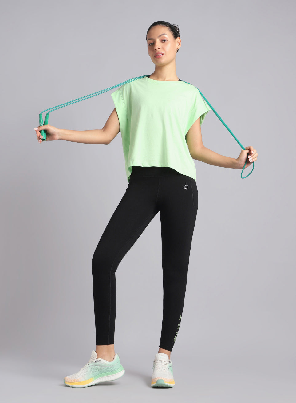 Women's Black Premium Cotton Training Tights