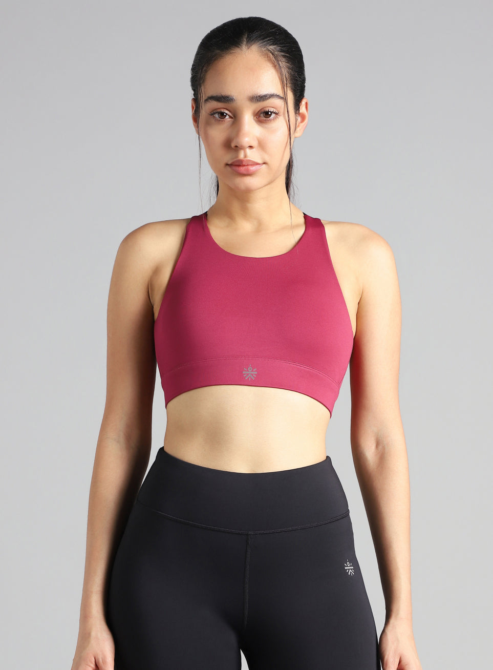 Women's Maroon High Impact Running Bra