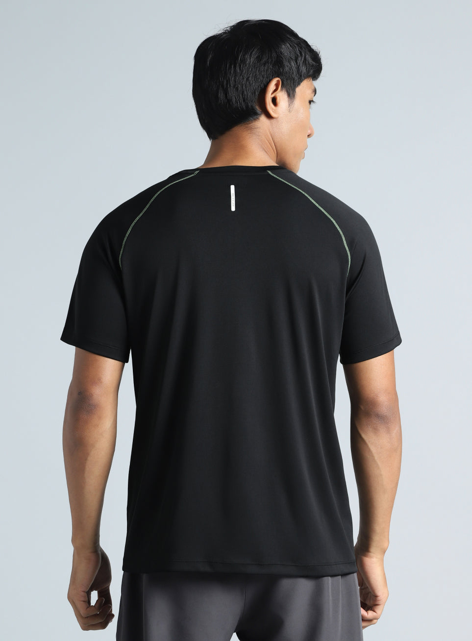 Men's Black Cult Branded Recycled Poly Performance T-shirt