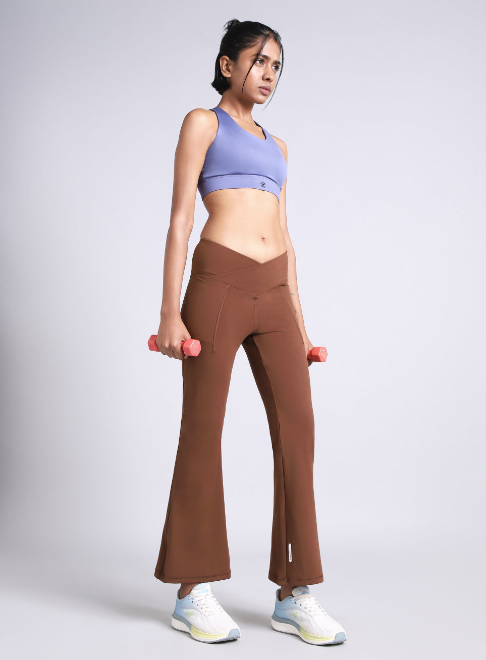 Women's Brown Pilates COMFlex Flare Pants