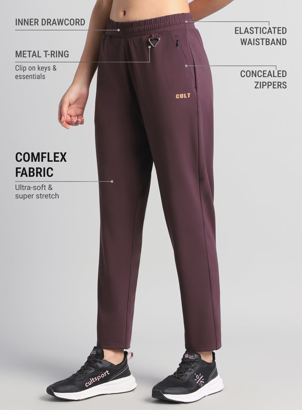 Women's Maroon All Day Travel Pants