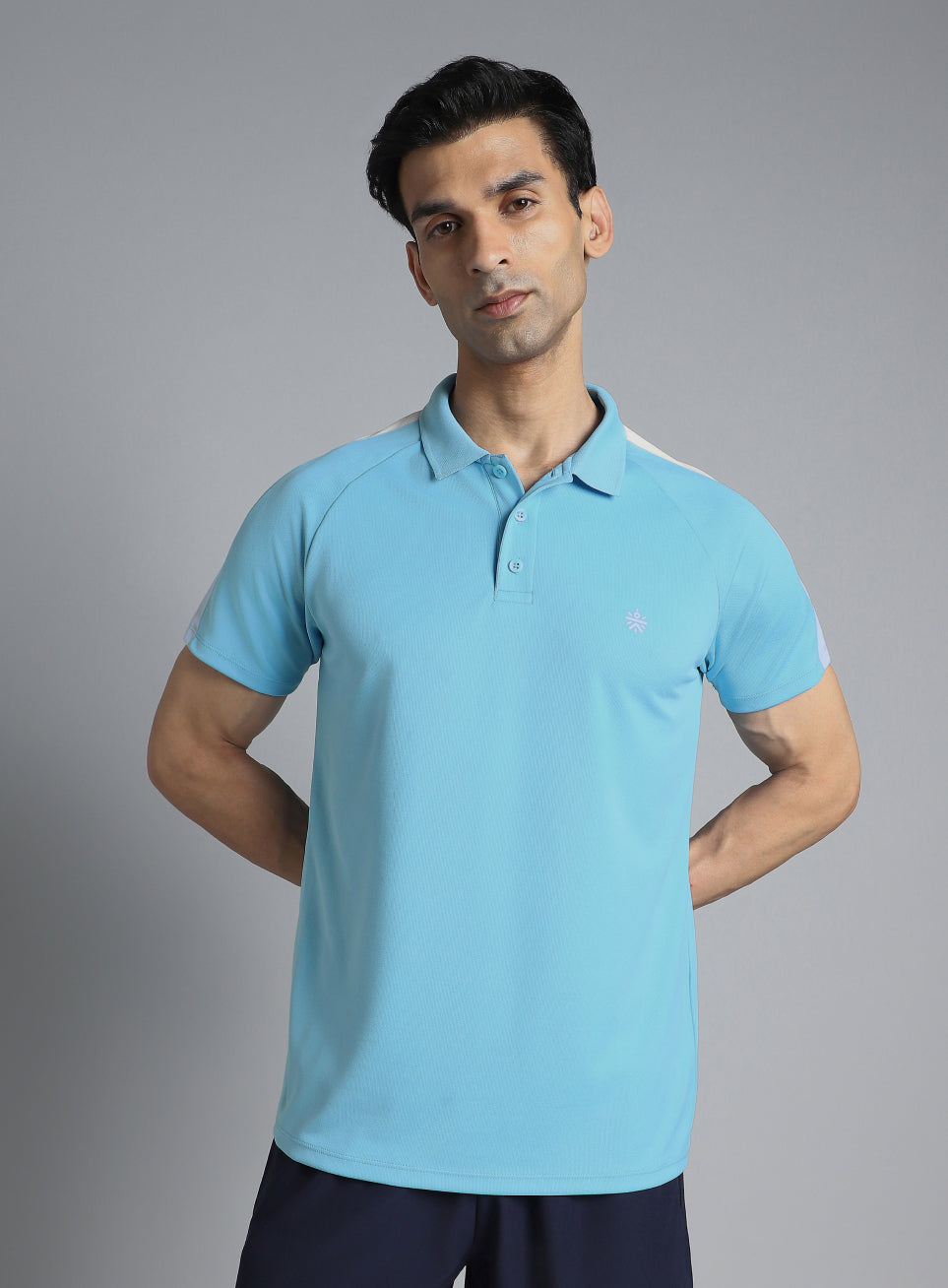 Men's Sky Blue Performance Essential Polo T-shirt