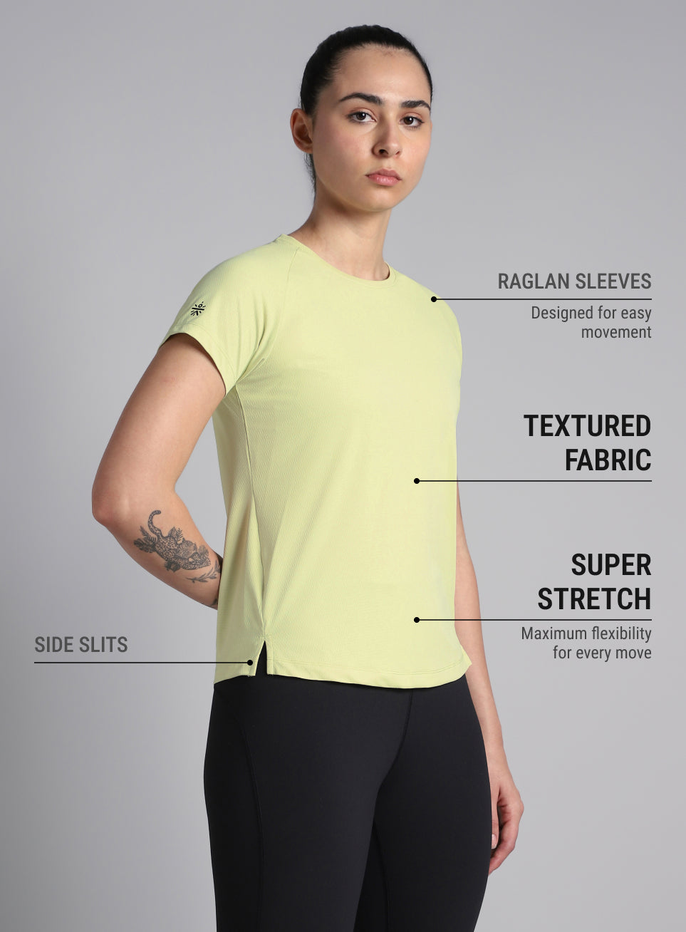 Women's Engineered Knit Green Performance T-shirt
