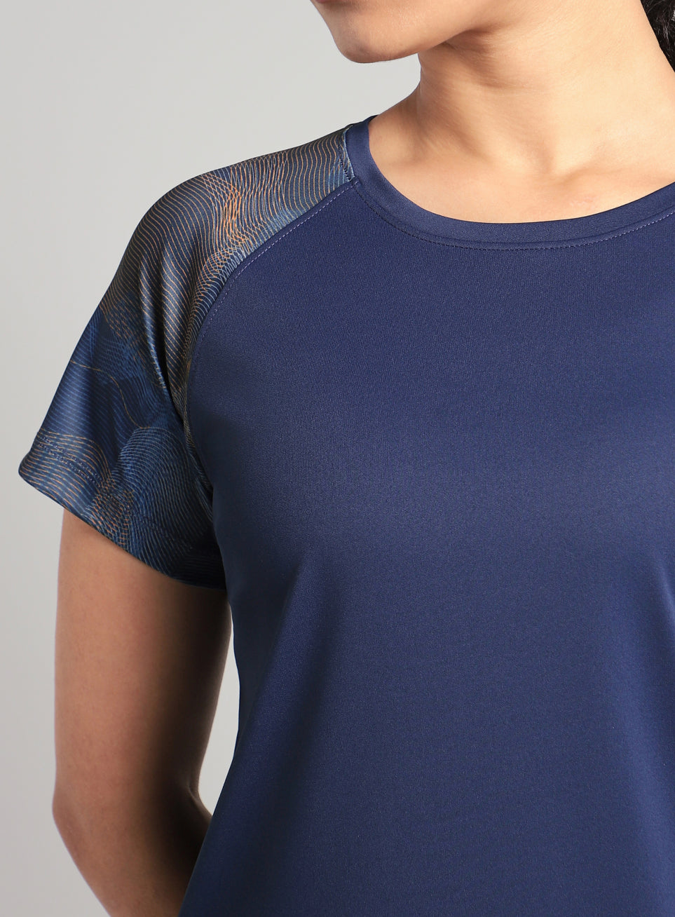 Women's Blue Printed Ultimate Training T-shirt