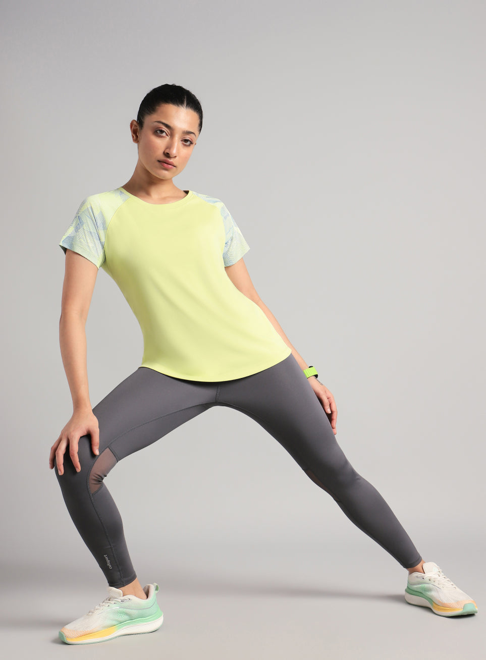 Women's Lime Printed Ultimate Training T-shirt