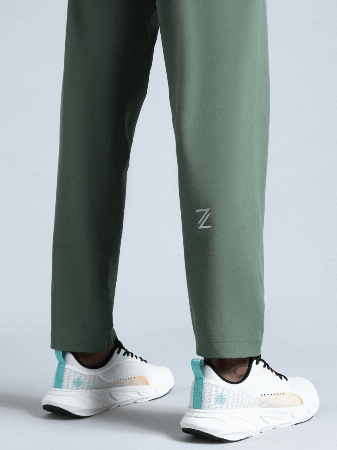 Men's Olive Pace Up Running Trackpants