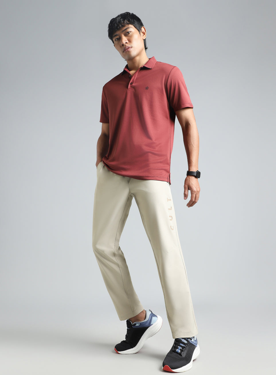 Men's L.Grey Pace Up Running Trackpants