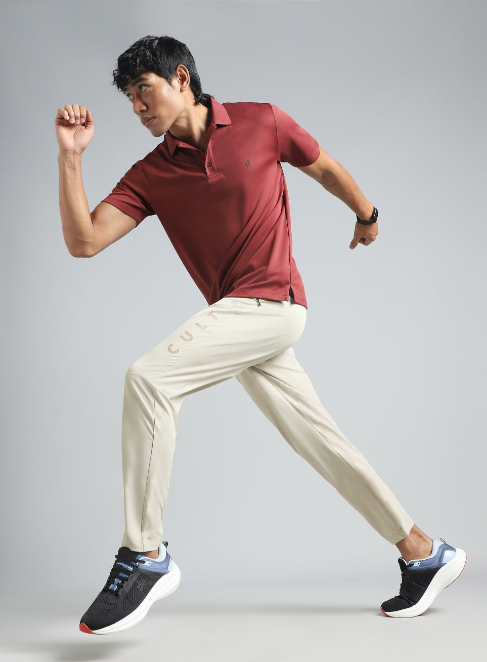 Men's L.Grey Pace Up Running Trackpants